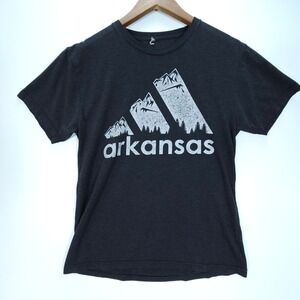 Southern Trend Arkansas Shirt Men Medium Charcoal Mountain Graphic Tee